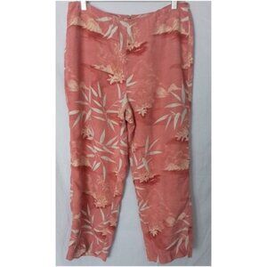 Tommy Bahama Silk Floral Cropped Wide Leg Pants | Women’s 12